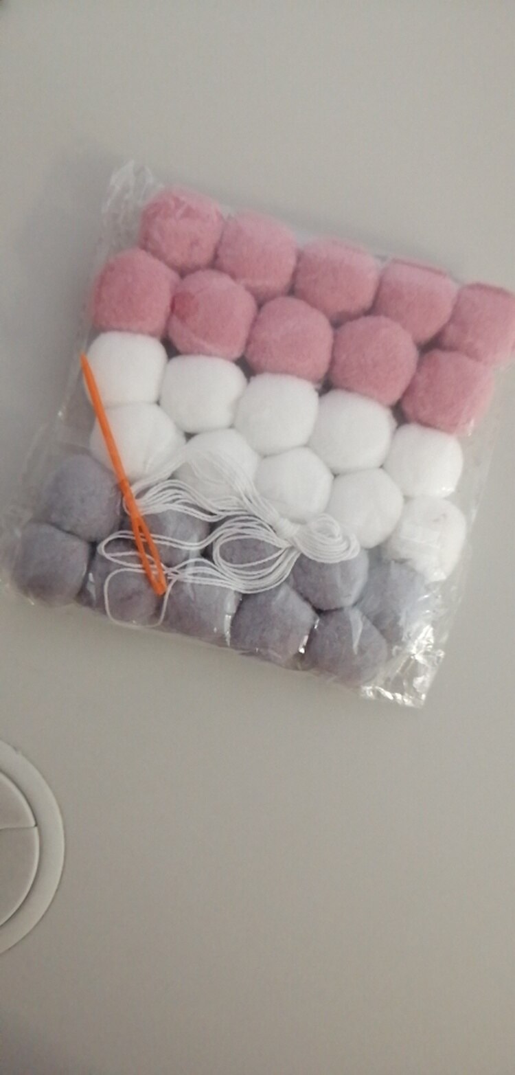 2M DIY-Bola de pelo de macarrón para decoración de habitación de bebé, Pancarta, protectores de cama, banderas de , decoración para habitación de niños y niñas