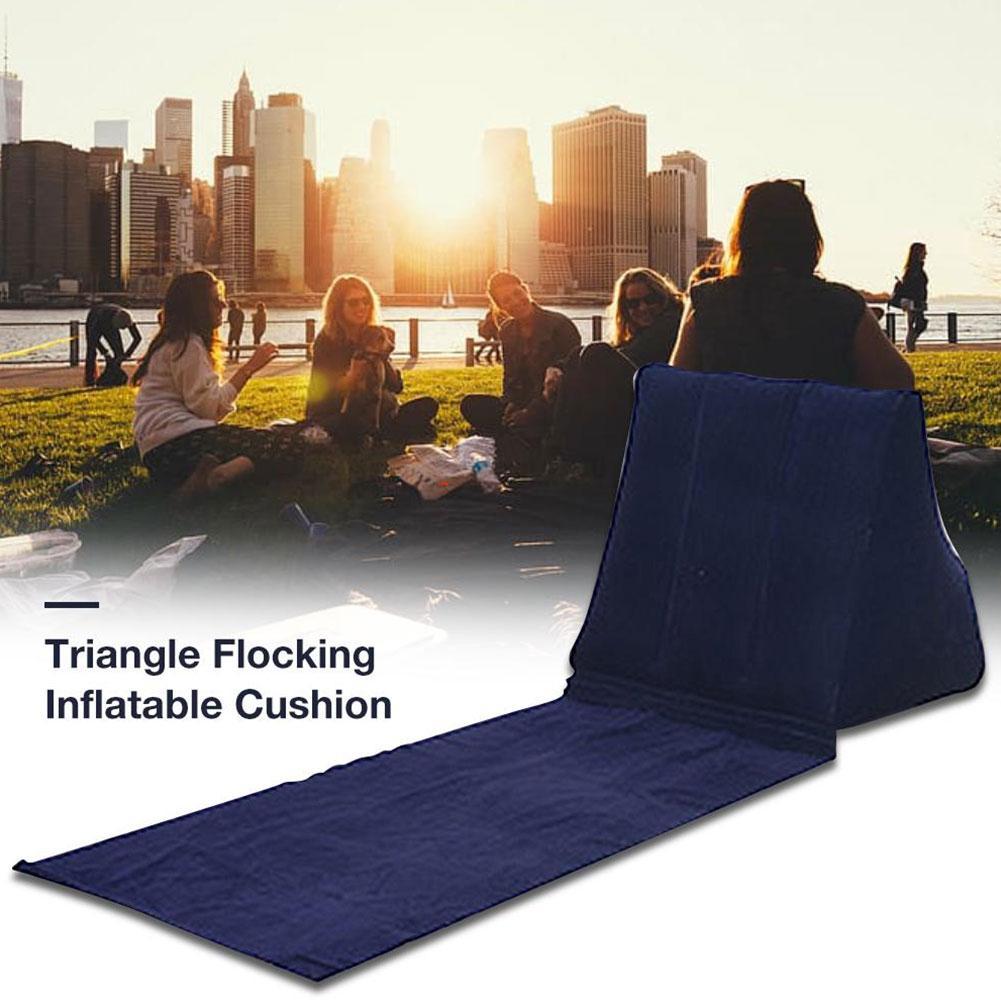 Tapis de Camping gonflable en Pvc, Long tapis de plage pliable, Support souple, Triangle, corps de plage, matelas gonflable, coussin de taille W7C7