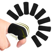 10 stk gigtstøtte fingerbeskyttelse elastisk sportsfingerærme udendørs basketball volleyball fingerbeskyttelse  #284469