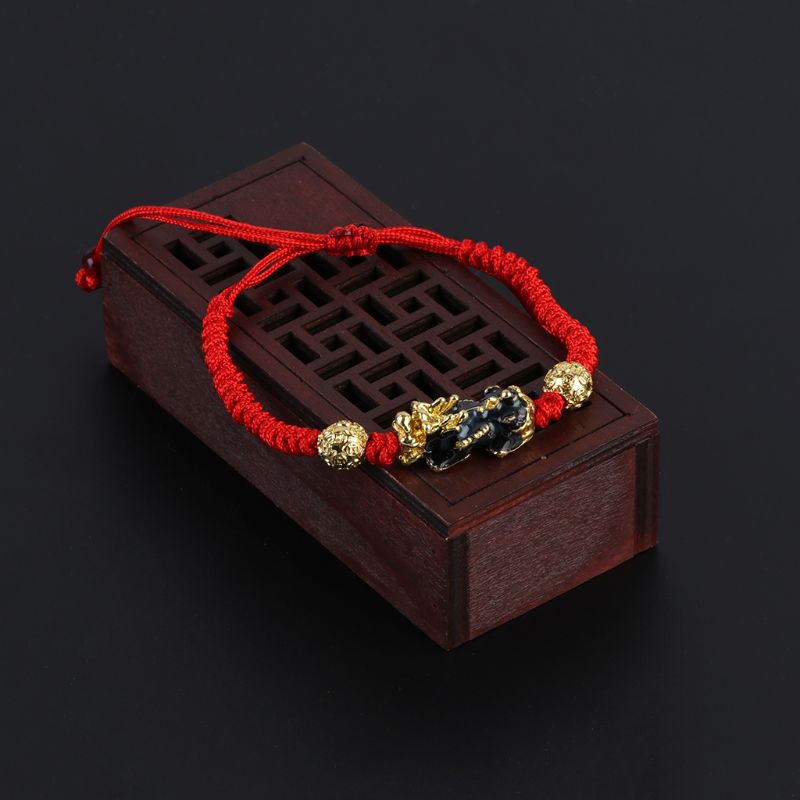 Javrick Pi Xiu Charm Kleurverandering Temperatuur Kabbalah Red String Gevlochten Stemming Armbanden