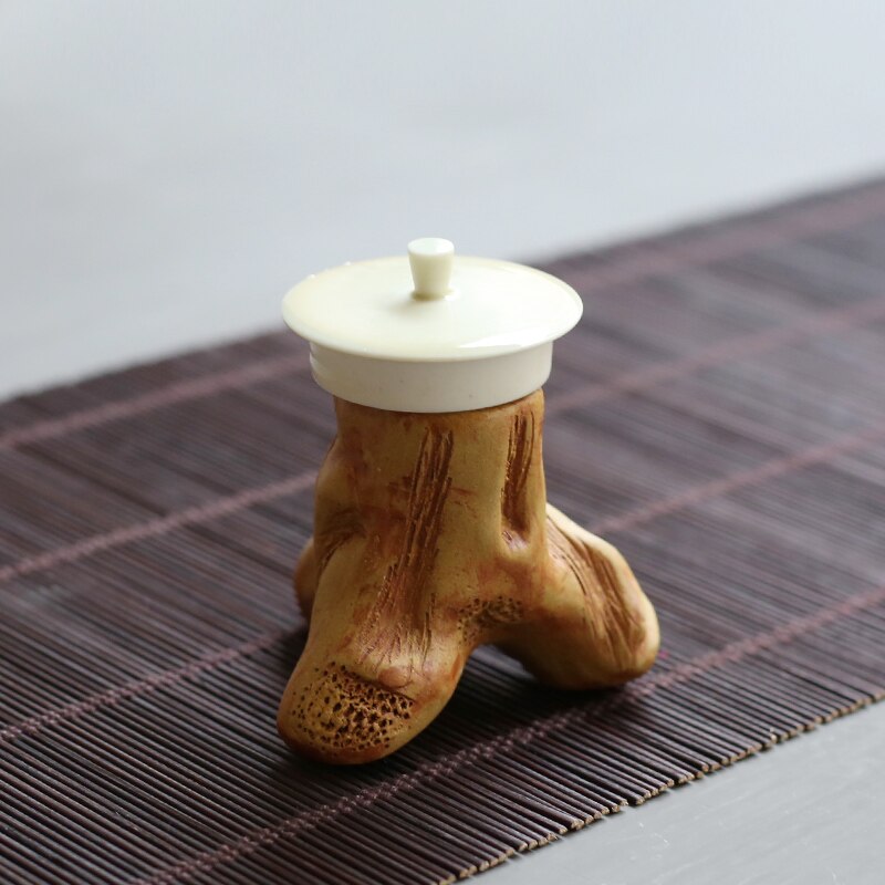 PINNY – couvercle de théière en céramique, accessoires de thé Kung Fu chinois, décorations de cérémonie du thé, petits ornements faits à la main pour le thé
