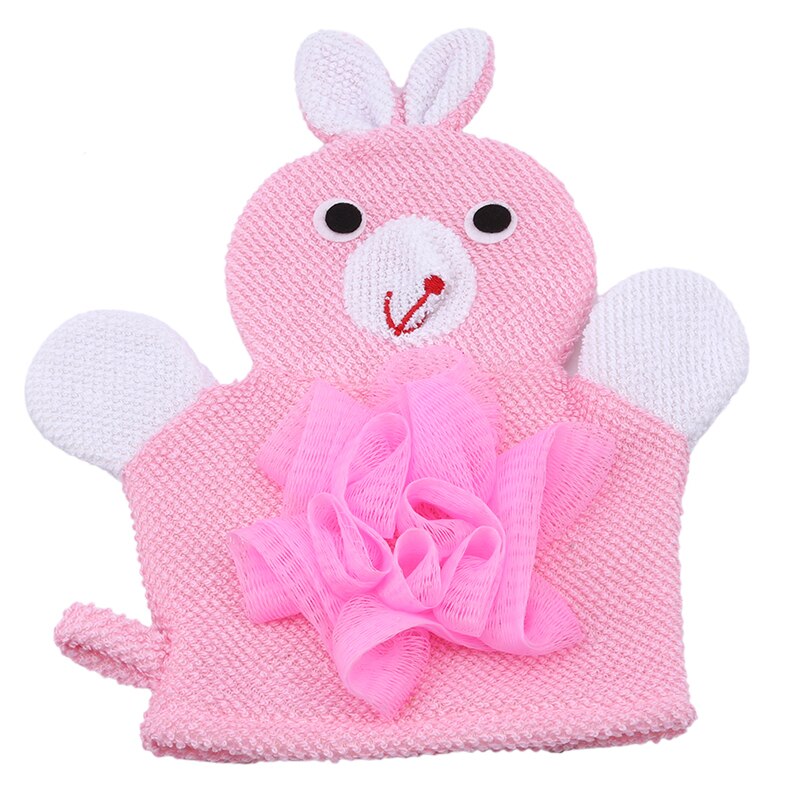Cartoon Baby Bad Handschoen Handschoenen Zachte Geen Pijn Huid Leuke Baby Bad Bloem Voor Body Wisp Droge Borstel Thuis badkamer Producten: pink