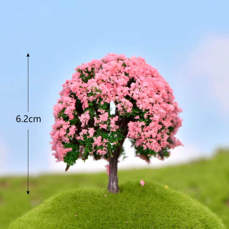 15 stijlen mini kersenboom feeëntuin decoraties miniaturen landschap hars knutselen bonsai tuin terrarium diy accessoires: Veelkleurig