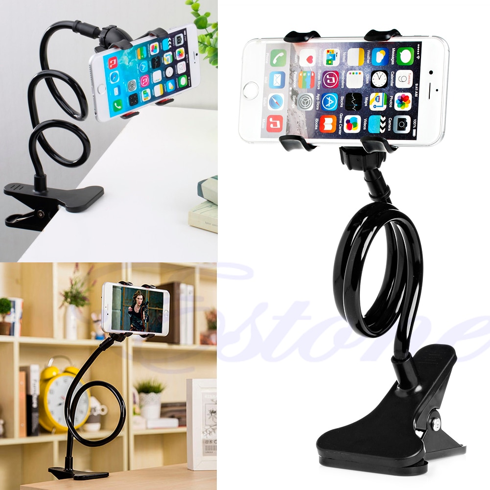 Universal Lazy Bed Desktop Mount Car Stand Holder For Cell Phone Long Arm