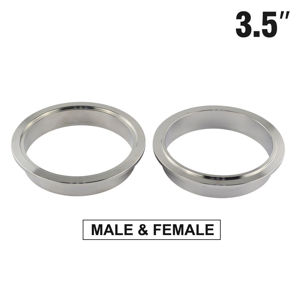 2.0 " 2.25 " 2.5 " 2.75 " 3.0 " 3.25 " 3.5 " 3.75 " 4 "rustfrit stål 304 v- bånds flange hunnhane eller normal til udstødning: 3.5 tæve og han