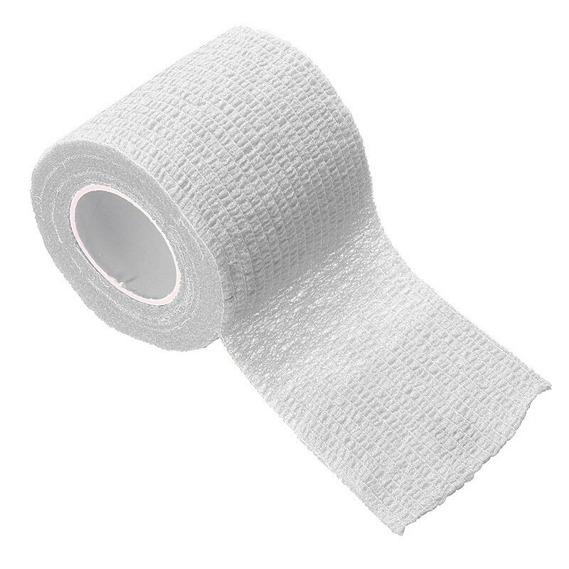 5 kolory odzież sportowa taśma do owijania siebie przylepny bandaż elastyczny Elastoplast na kolana palec kostki dłoni na ramię: WHITE / 5cmx4.5m