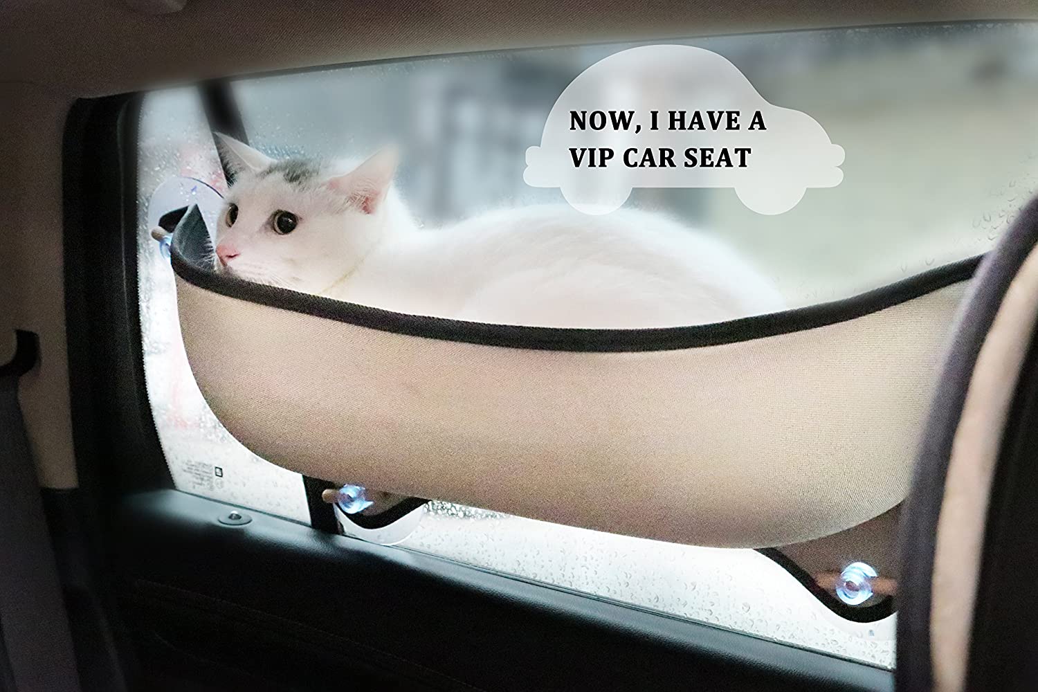 Cat Window Bed, Cat Window Perch, Cat Car Hammock Sunny Seat Lounger with 4 Suction Cups Cat Resting Sofa Safe Sunbath