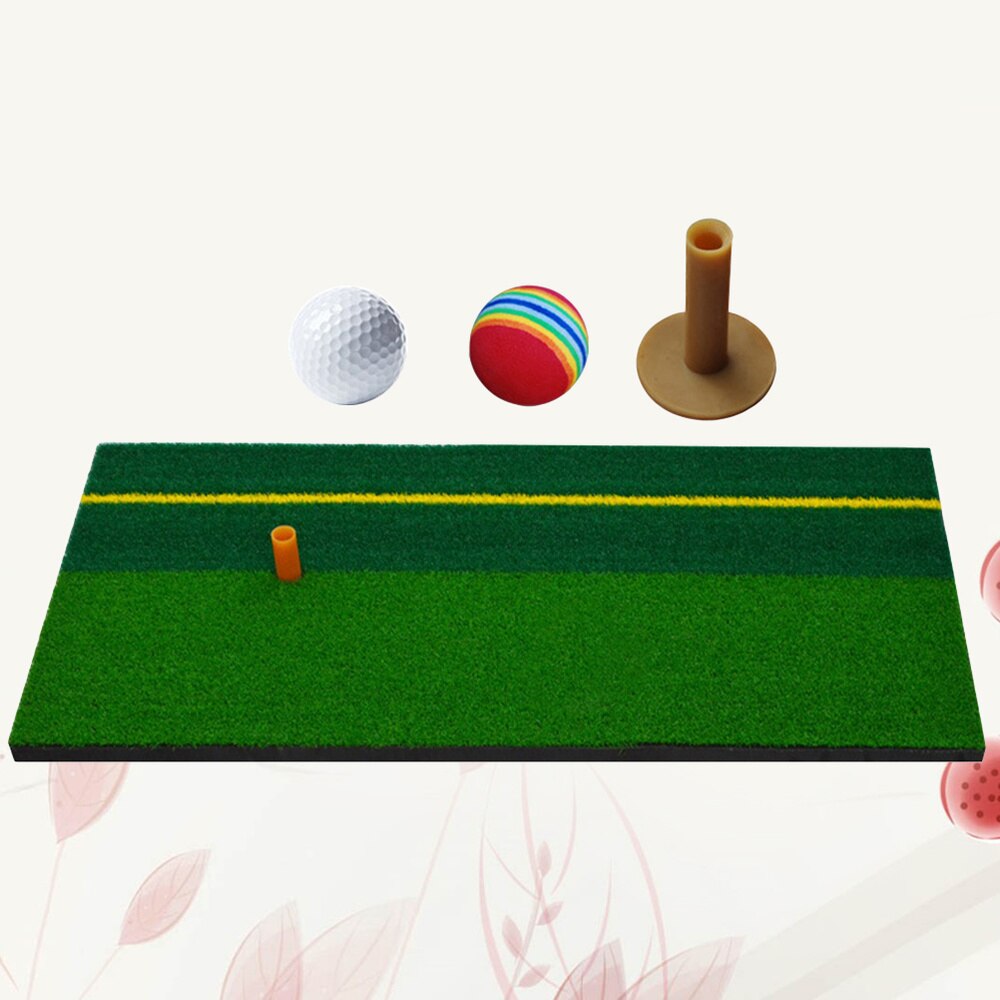 Handy Practice Mat Convenient Indoor Realistic Turf Swing Mat Training Aids for Driving Hitting Chipping Putting (E Pattern, wit: Default Title