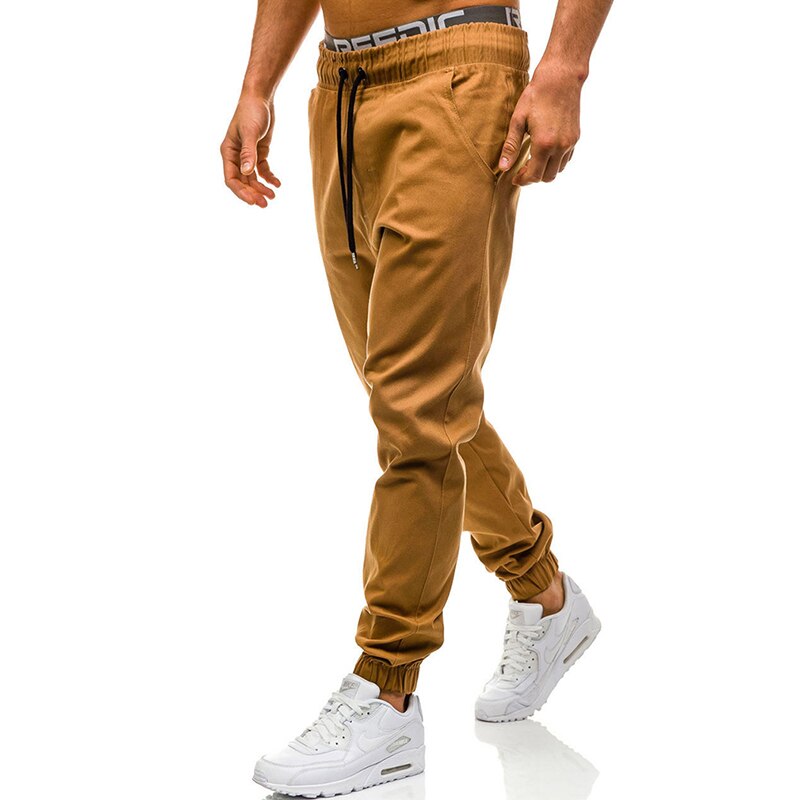Menn løpebukser bukser menn snorbukser hofte hopp harembukser herre joggebukser solide bukser joggebukser Plus størrelse m -3xl