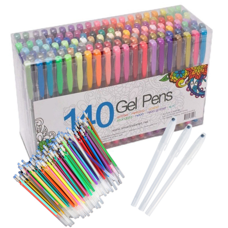 0,5 mm 100 Farben Kugelschreiber Fluoreszierende Minen Farbblitzstift Glatte Tinte Malerei Graffiti Stifte Studentenbriefpapier 04116