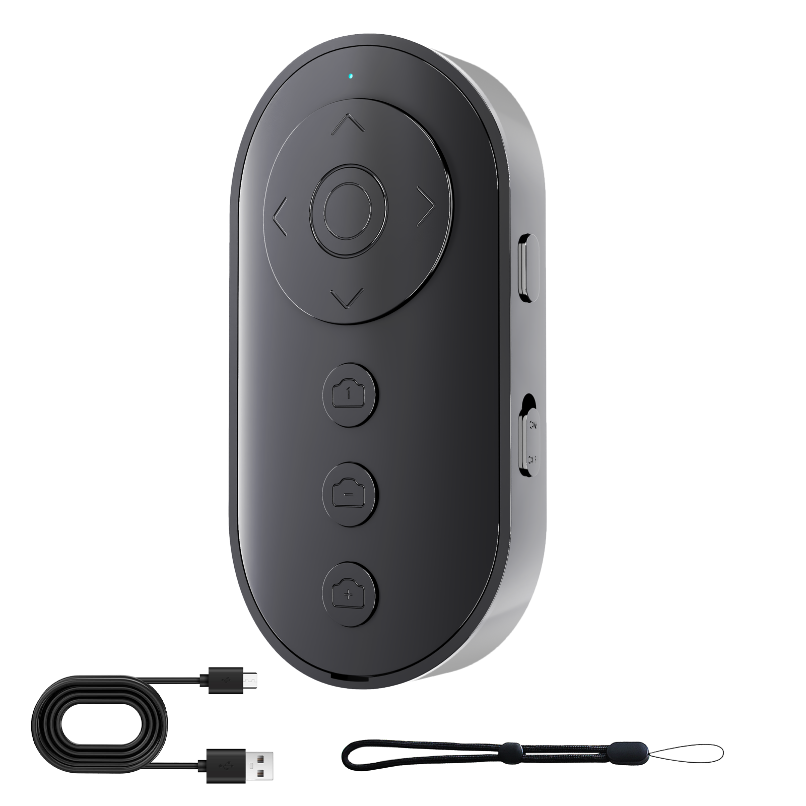 Bluetooth Camera Remote Shutter for smartphone Wireless Video Scrolling Remote for iOS & Android, Page Turner for E-Book App: black