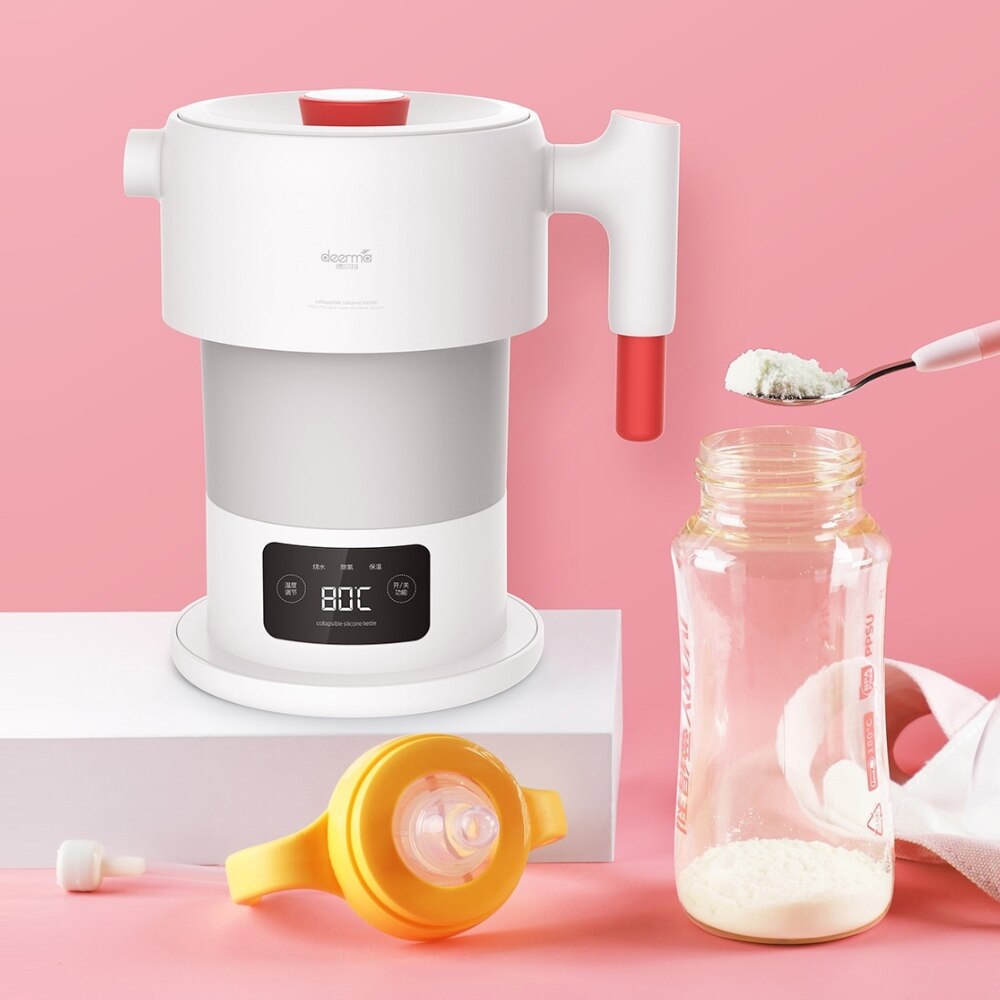 Deerma Electric kettle Folding Water Kettle Smart Flask Pot Auto Power-Off Protection Kettle Teapot For Travel Home