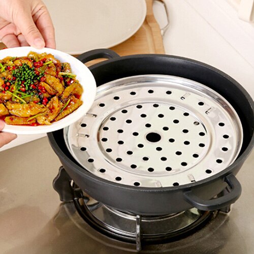 Vaporera de acero inoxidable, bandeja para cocción al vapor, utensilio de cocina