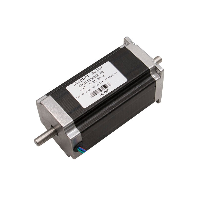 Trinnmotor 3a 57 hs 112-3004 / 4a 57 hs 112-4004 nema 23 425 ozin enkeltaksel eller dobbelaksel 6.35mm / 8mm