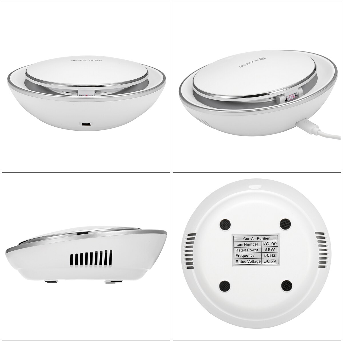 AUGIENB Anion purificateur d'air HEPA filtre filtre à Air frais Anion voiture purificateur d'air pour voiture maison bureau aromathérapie RGB lumières