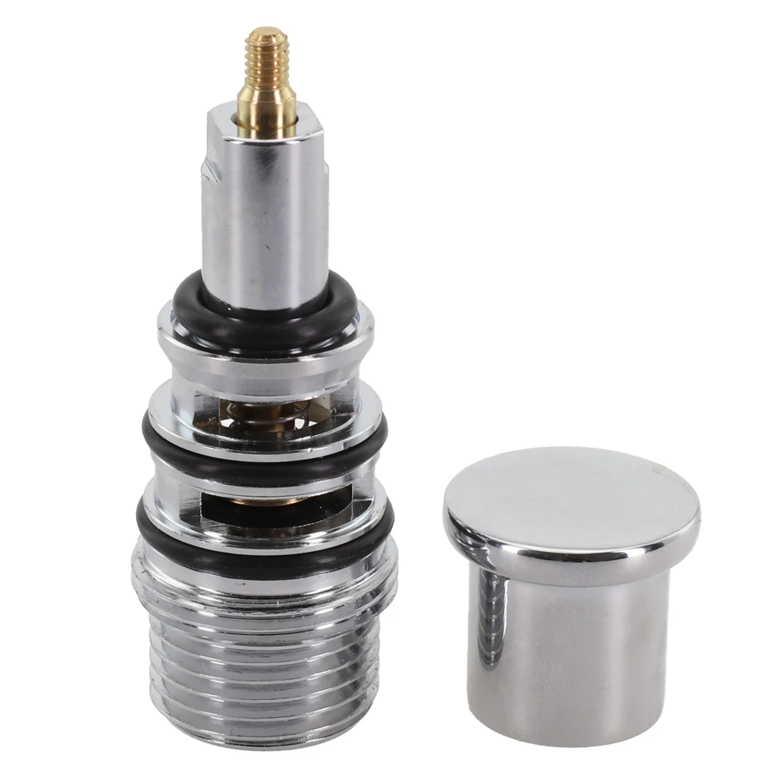 Shower Switch Valve Spring-Loaded Pull-up Water Diverter Triple Bathtub Copper Chrome Plating Corrosion-resistant