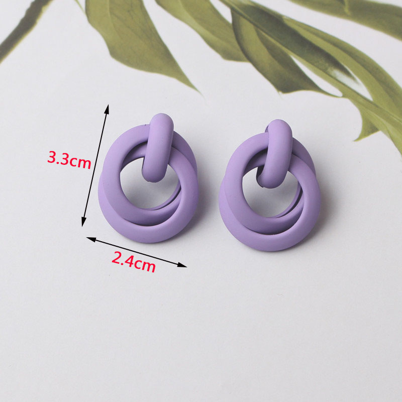 Pendientes colgantes de Color púrpura para mujer, colgantes de botella, pendientes colgantes en forma de C, pendientes de mariposa y flores, de al por mayor