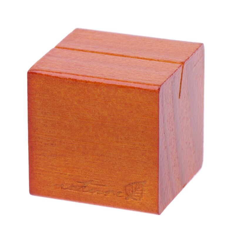 Naturligt træ noteholder blok clips papir foto billede kortholder klemme stativ bordindretning