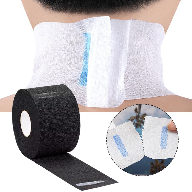 1 rulle engångs frisyrhalsar frisörkrage frisyrkappe som täcker halsen papper rulle klippning omlott förkläde täcka tillbehör