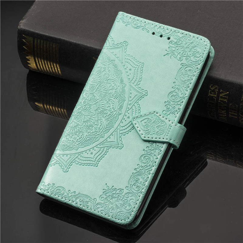 Funda de lujo para Samsung Galaxy M21 funda de cuero tipo billetera para Samsung M21 funda de teléfono funda Capa 6,4 pulgadas: Green