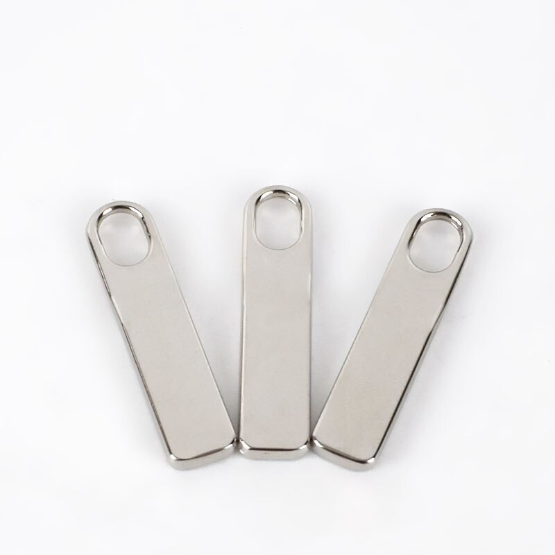 20pcs Zipper Pullers for 3/5# Zipper Sliders Zippers Head Repair Zipper Pull Tab DIY Wallets Garments Hardware Accessoriesags: silver