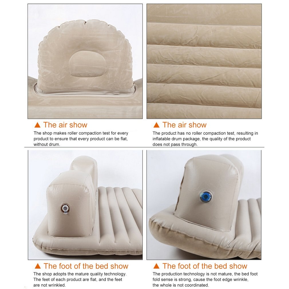 Bil luftmadrass resesäng bil baksätesöverdrag uppblåsbar madrass