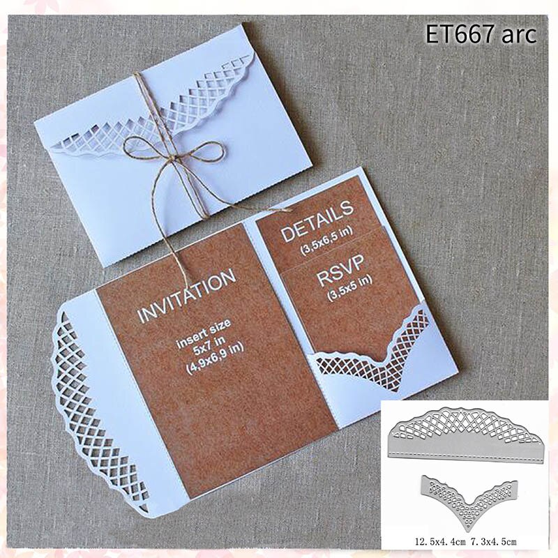 Card Making Cutting Dies Wedding Invitation Die Valentine's Day Decoration Metal Stencil DIY Scrapbooking Photo Album Decor: ET667 arc