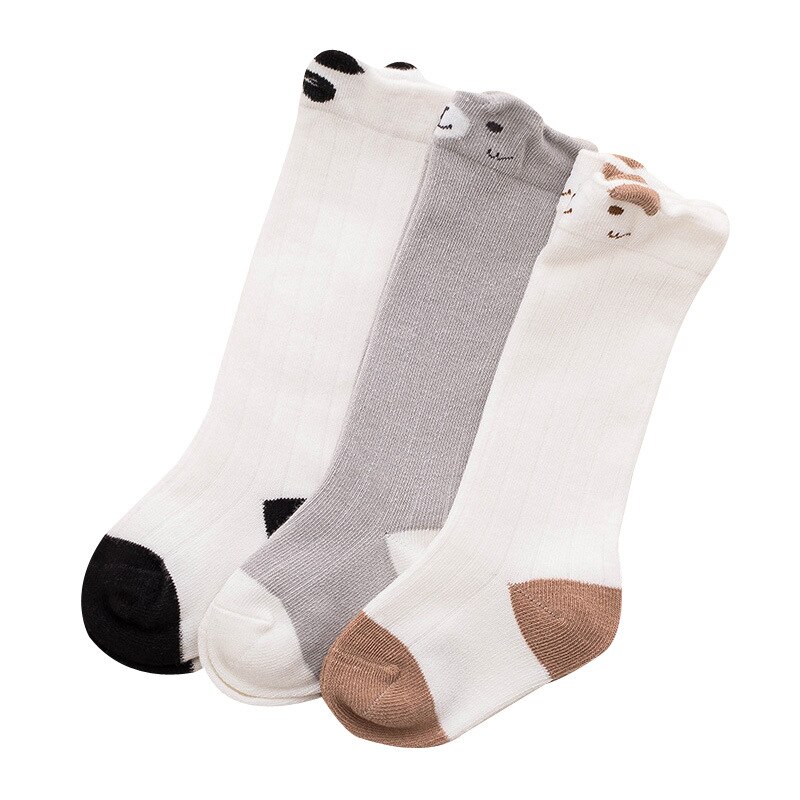 3 Paar/set Baby Kniekousen Kinderen Meisjes Jongens Gestreepte Kniekousen Lente Winter Baby Lange Sokken Katoen Kids Sokken sokken
