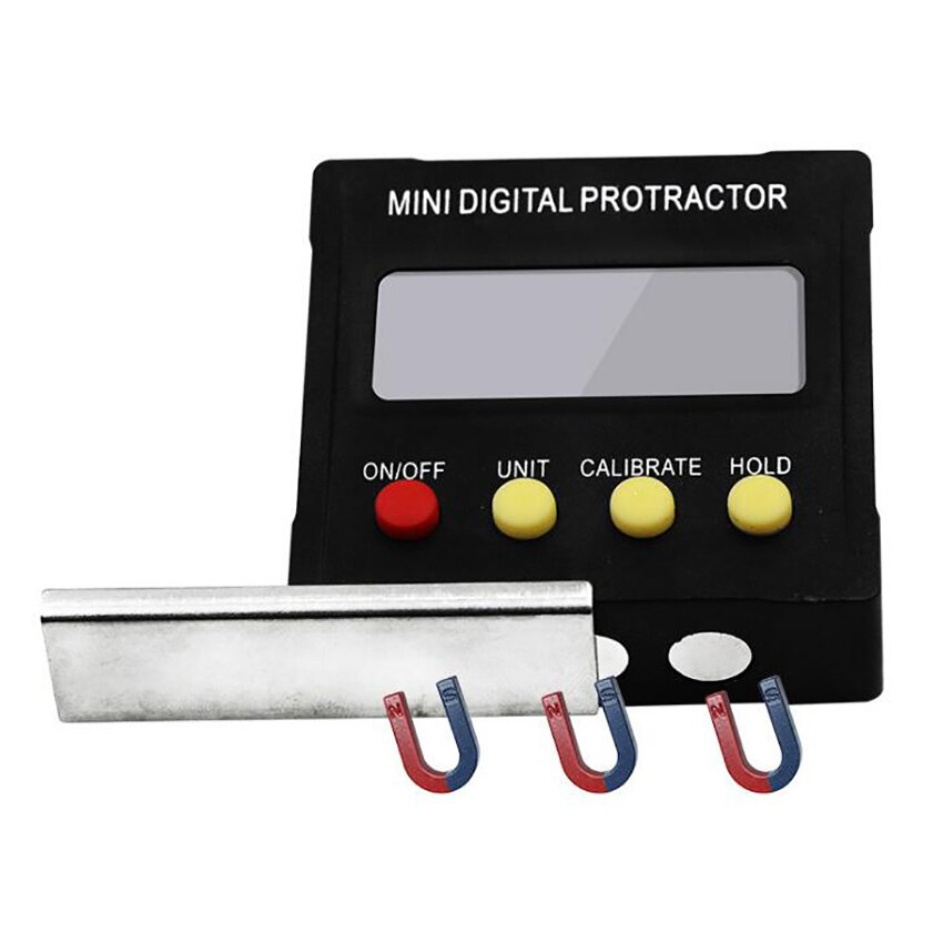 Black Mini 360 Degree Digital Inclinometer Electronic Slope Level Protractor Magnetic Base Measuring Tools Magnetic Angle Ruler