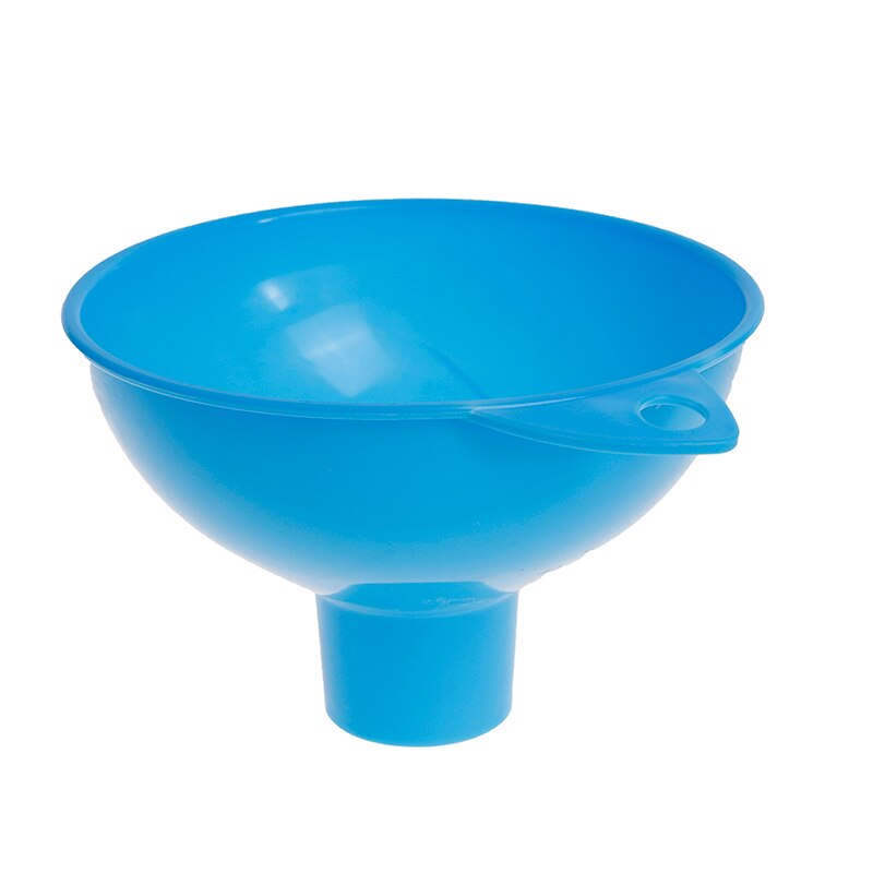 Kitchen Funnel - Wide Mouth Durable Plastic Reusable for Oil Fuel: Blue