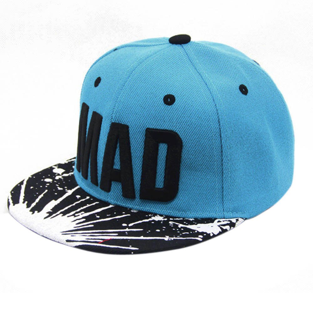 Trend Hat Snapback Cap Kid ragazzi ragazze lettere berretti da Baseball berretto Hip-Hop piatto cappello da sole per bambin: Light Blue 