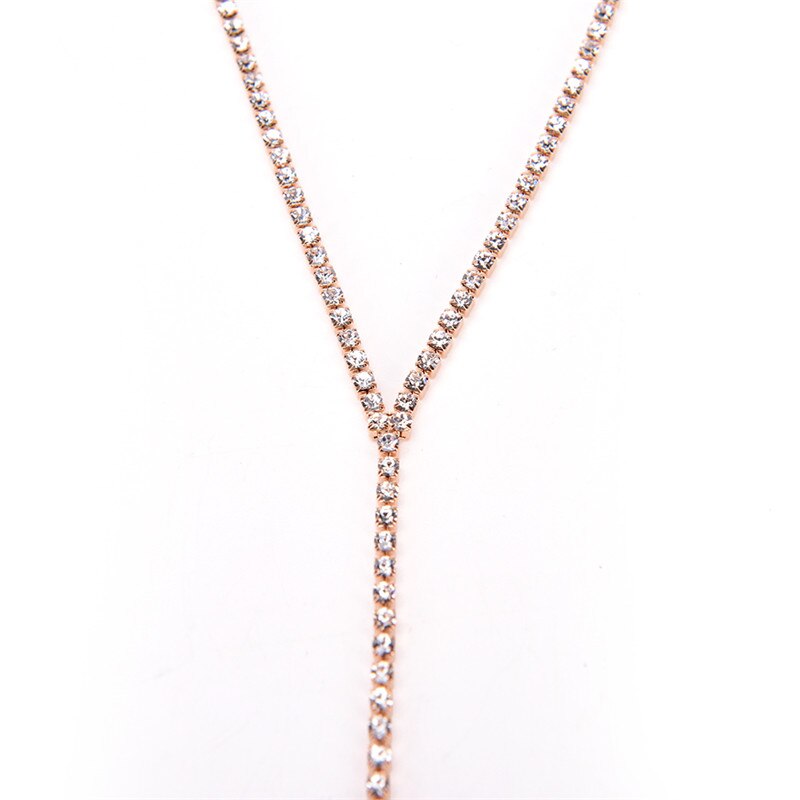 Collares de clavícula de mujer T Logan, gargantilla de cristal de lujo, Collar de diamante de imitación, Collar de joyería para mujer, 41 cm, 1 ud.