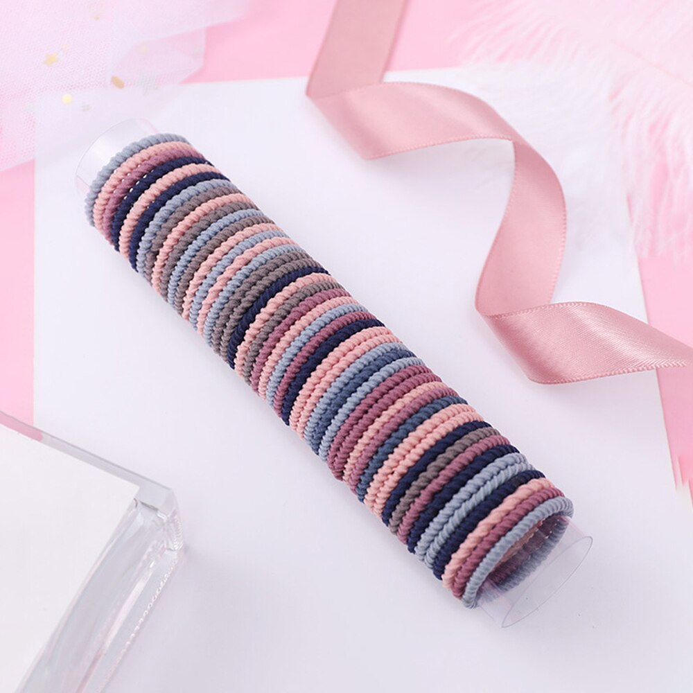 50 pz/borsa Del Bambino Ragazze Fasce Elastiche Dei Capelli Coda di Cavallo Titolare Dei Capelli di Gomma Corda Fascia di Base Scrunchies Bambini Accessori Per Capelli Caldo: 15