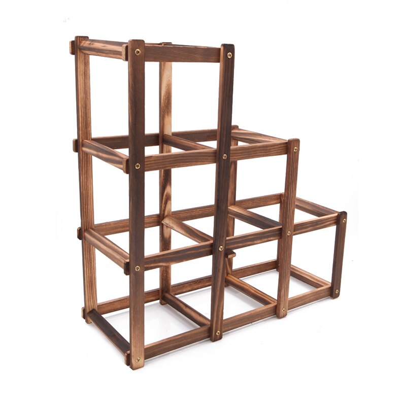 Houten Rode Wijn Rack 6 Fles Mount Keuken Houder Tentoonstelling Organizer