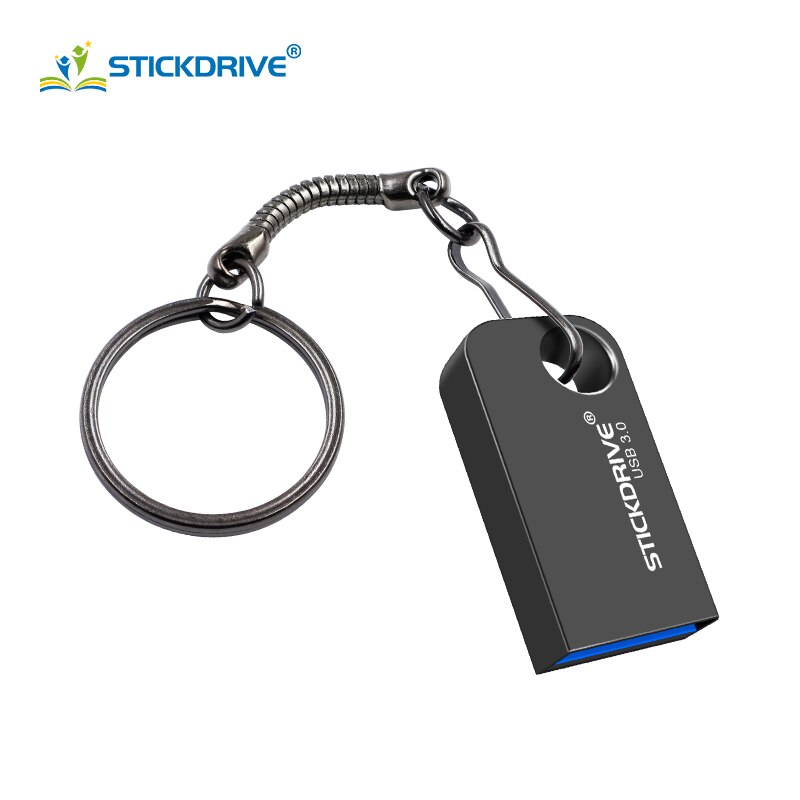 Super Mini Usb 3.0 Metalen Pen Drive 16 Gb 32 Gb 64 Gb Usb Flash Drive Flash Usb Stick disk 128 Gb Op Sleutel 2.0 Memory Stick: 32GB / Black