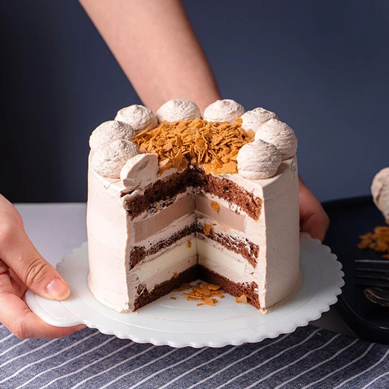 Cake Boards Reusable Plastic Cake Base Cupcake Dessert Tray for Home Wedding Birthday Party 4/6/8/10/12inch