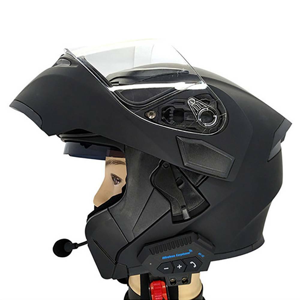 Bt -12 motorcykel hjelm bluetooth headset intercom motorcykel hovedtelefon fm gps genopladelig hjelm hovedtelefon moto tilbehør
