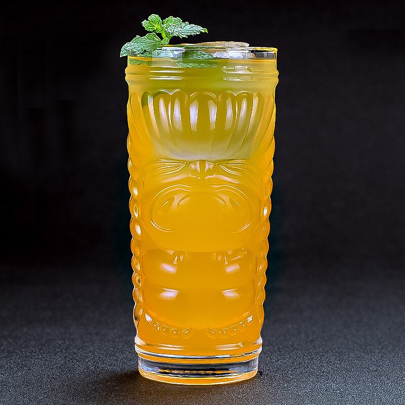 400ML Cocktail Glas Tiki Tasse transparent Grimasse Tasse Bleifreies groß Auge Tasse hawaiisch Saft Tasse Bahre Becher Zombie Tasse Bar Werkzeuge: S2