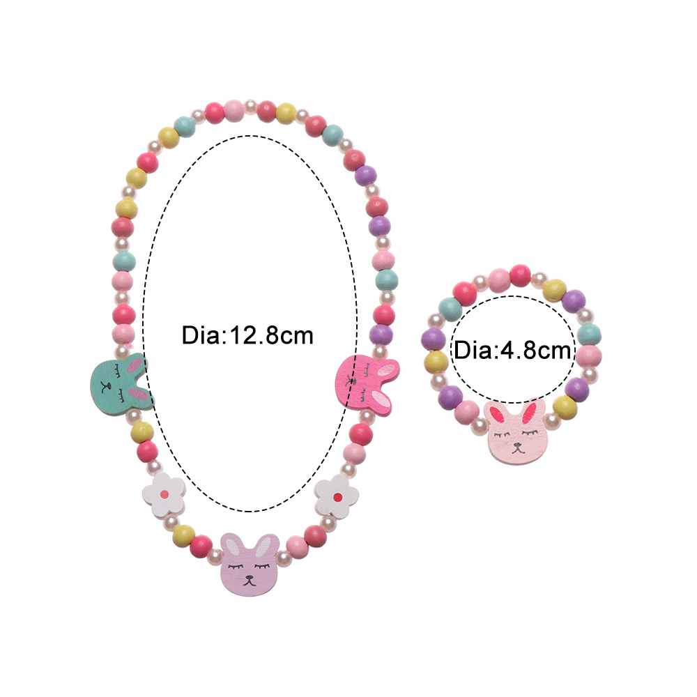 1 sæt pige perler legetøj halskæde armbånd sommerfugle blomster børn håndlavet halskæde tilbehør prinsesse smykker børn