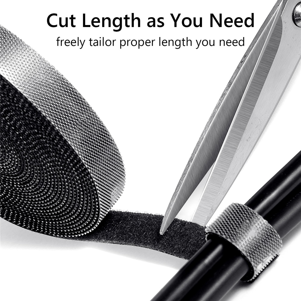 Yellow Nylon Cable Ties USB Cable Holder Protector Organizer Cord Winder Strap Earphone Mouse Wire Management For Home Office