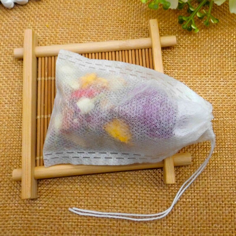 Sachets XD-600 filtre de thé de paquet , sachet de thé jetable avec le cordon, pour le thé en vrac ou le café de tisane (blanc, 2.75X3.54 po)