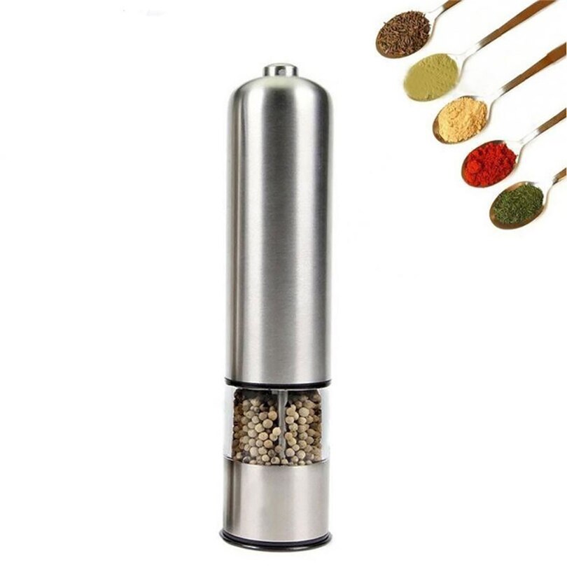 Stainless Steel Pepper Mill Electric Pepper Mill Pepper Mill Round Head Pepper Grain Mills Porcelain Grinding Core Mill Kitchen5