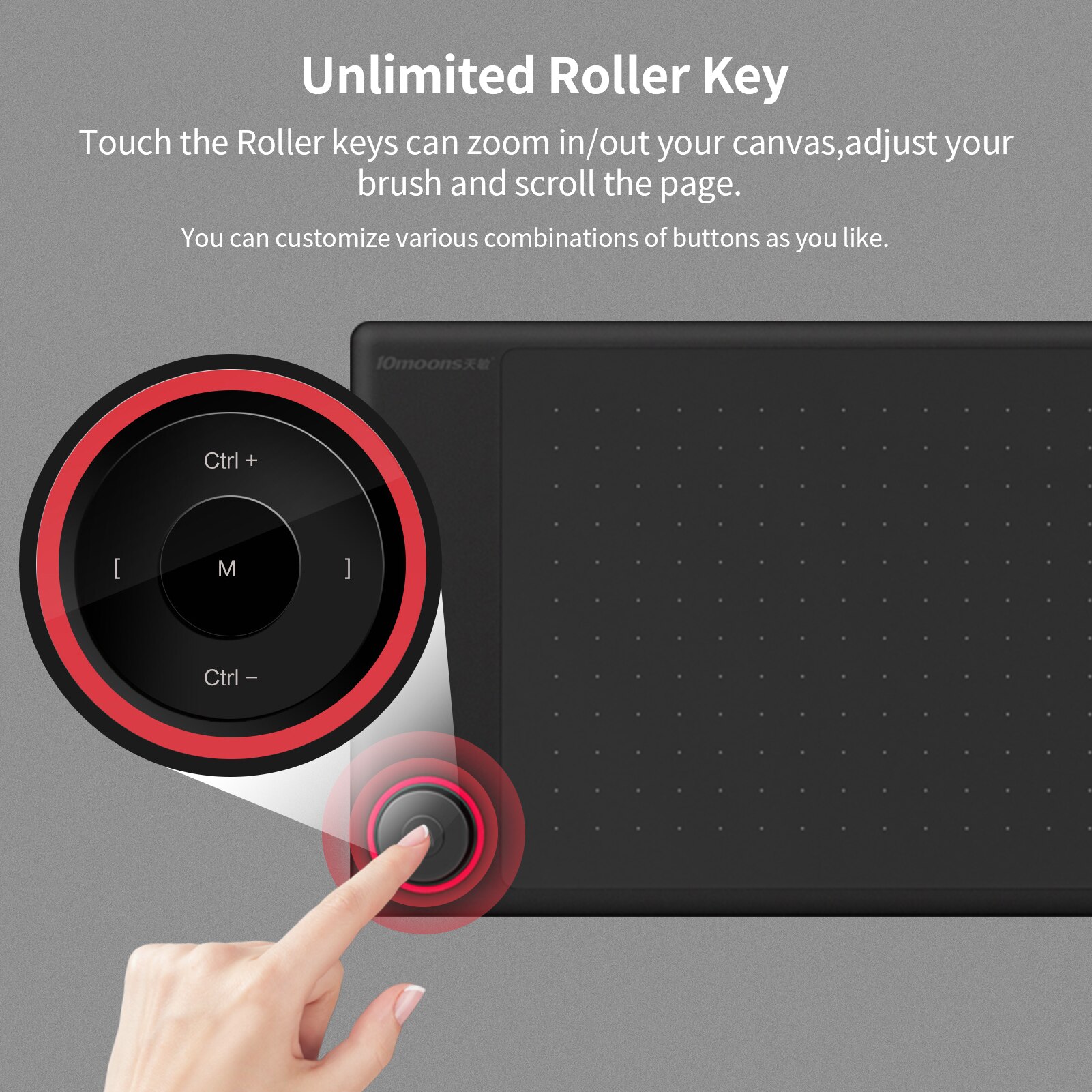 10moons G30 Graphics Drawing Tablet Ultralight Digital Creation Sketch with Battery-free Stylus 8192 Levels Pressure 12 Keys