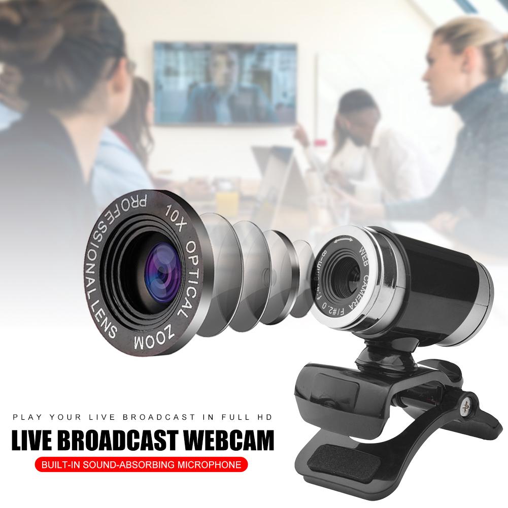 Web Camera Mini HD USB Webcam Video Call Camera Computer Built-in Sound-absorbing Microphone For PC Laptop Video Recording