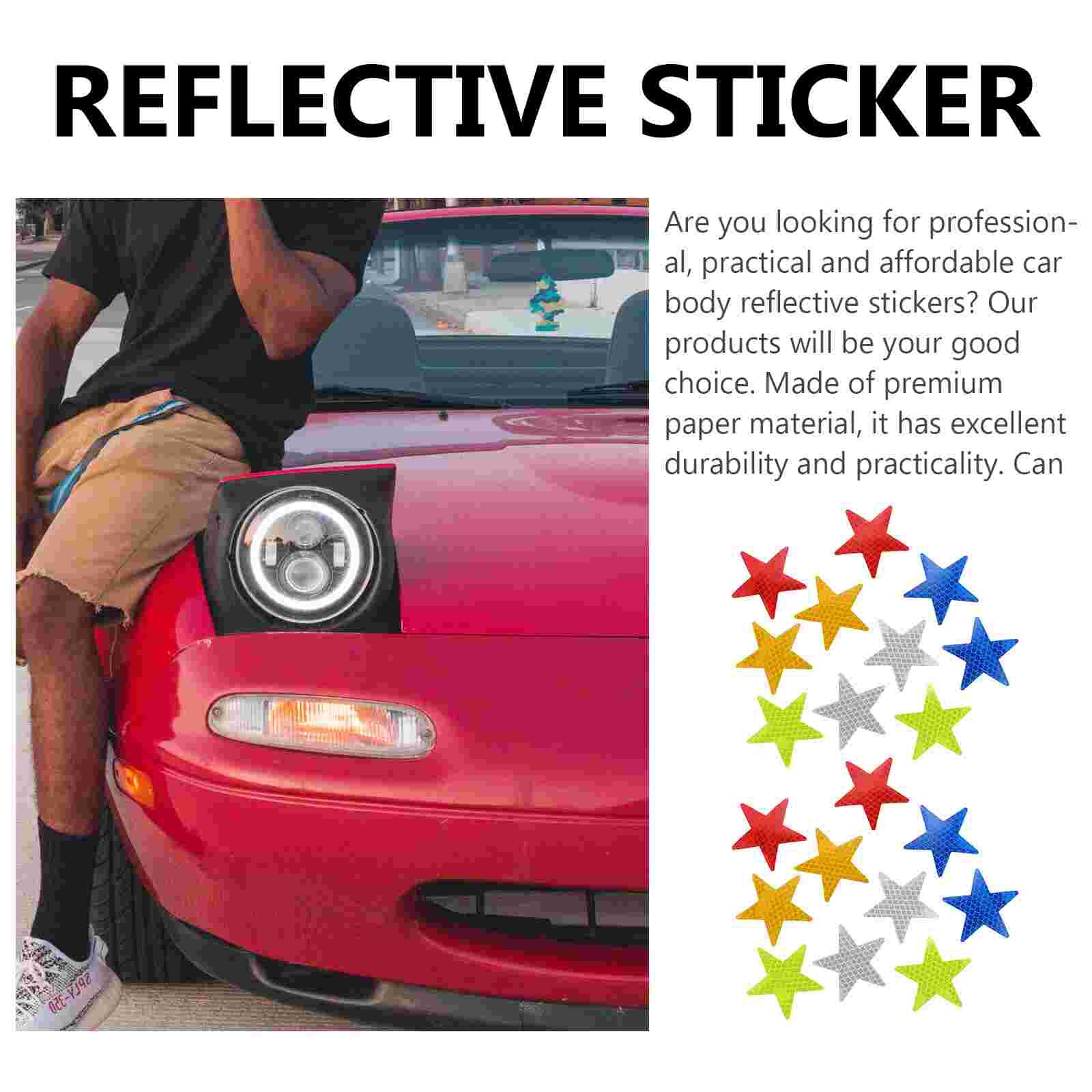 20pcs Delicate Car Bumper Decals Stylish Warning Decals Premium Label Stickers