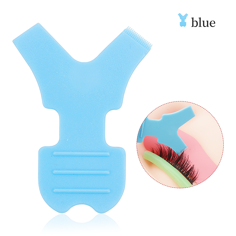 10 pz Nuovo Riutilizzabile Estensione Delle Ciglia Pennello per Il Trucco A Forma di Y frusta sollevamento Microbrush Ciglia Bigodino Applicatore Pettine Strumento di Bellezza: verde