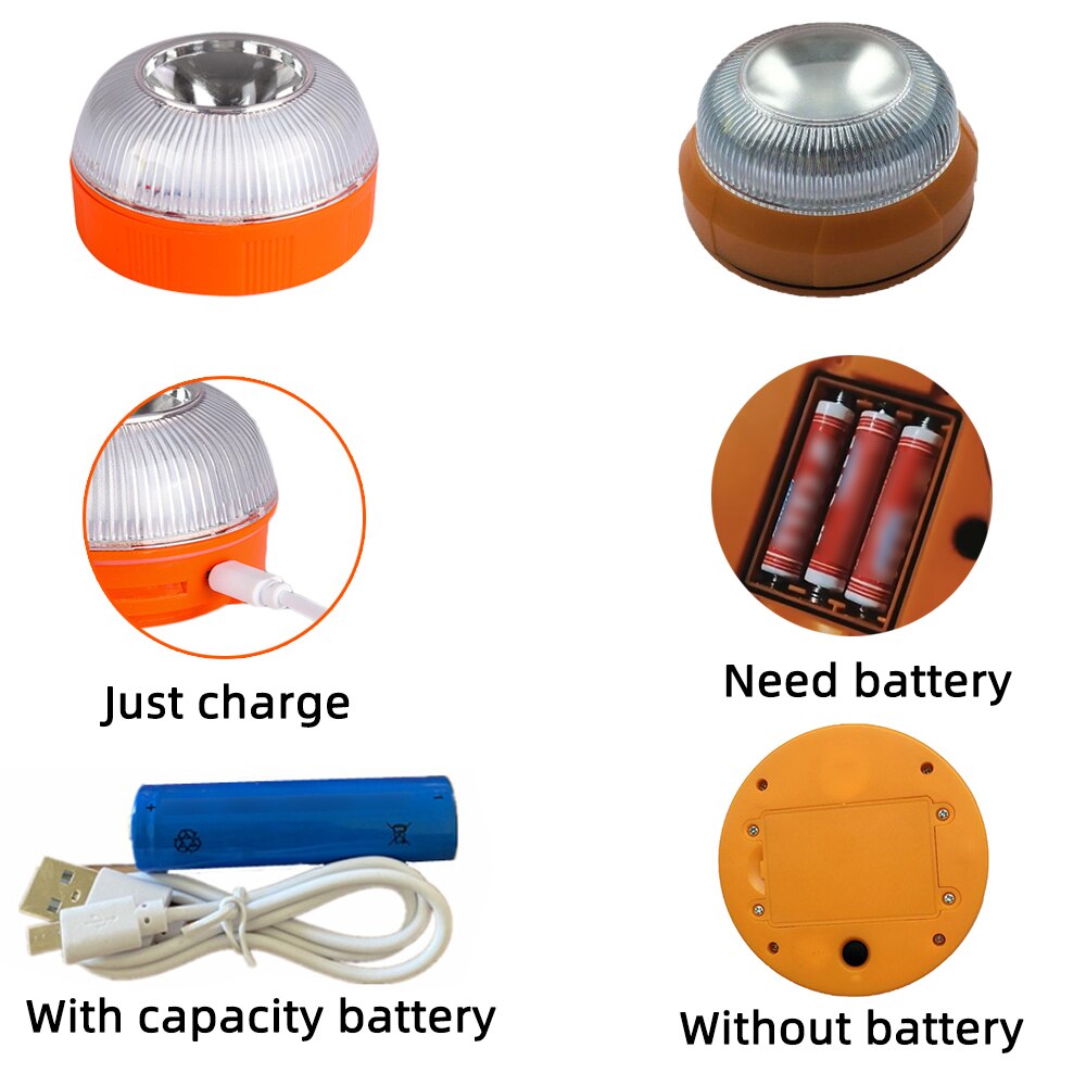 Wiederaufladbare LED Auto Notfall Licht V16 Taschenlampe Magnetische Induktion Strobe Licht Straße Unfall Lampe Leuchtfeuer Sicherheit Zubehör