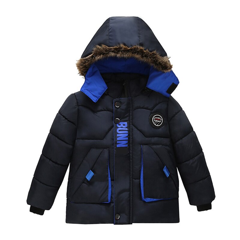 Kalten Winter Jungen Mäntel freundlicher Jacken Für Jungen Dicken Kapuze Oberbekleidung Jacke Kleinkind freundlicher Kleidung 2 3 4 5 6 jahre: dunkel Blau / 4T