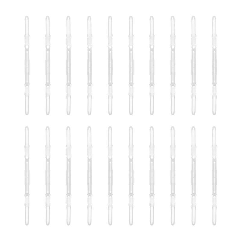 20PCS Multi-functional Binder Clip Plastic Paper Fasten Bookbinding Clips: White