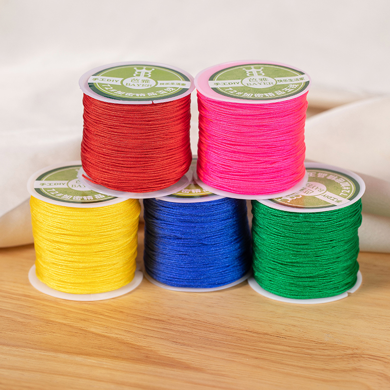 Juego de cables de nailon con nudo chino, cuerdas de macramé, pulsera, collar, cuerda trenzada para bricolaje, borlas, cuentas, línea de cuerda Shamballa: Gris claro